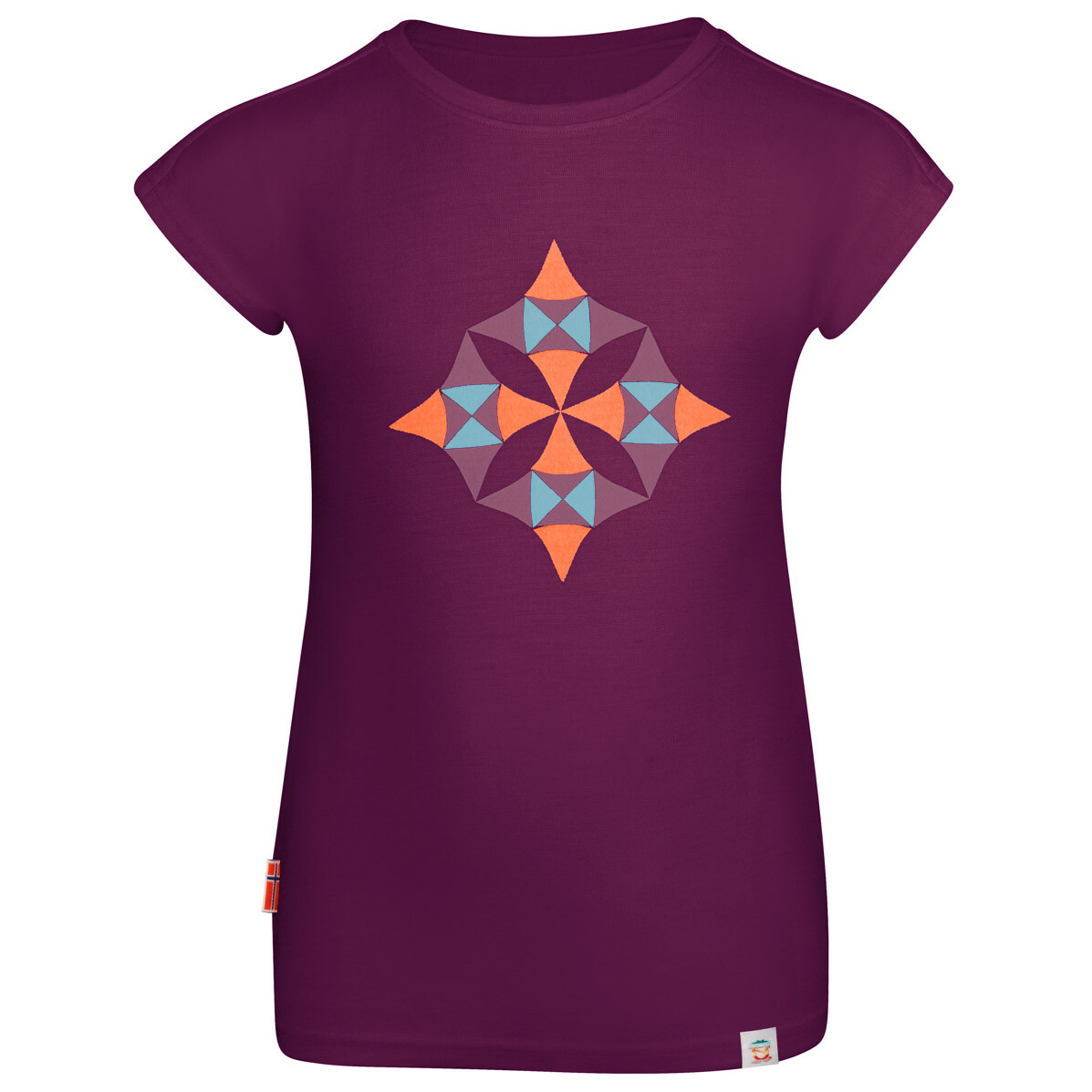 

Рубашка из мериноса Trollkids Girl's Sandefjord T, цвет Mulberry