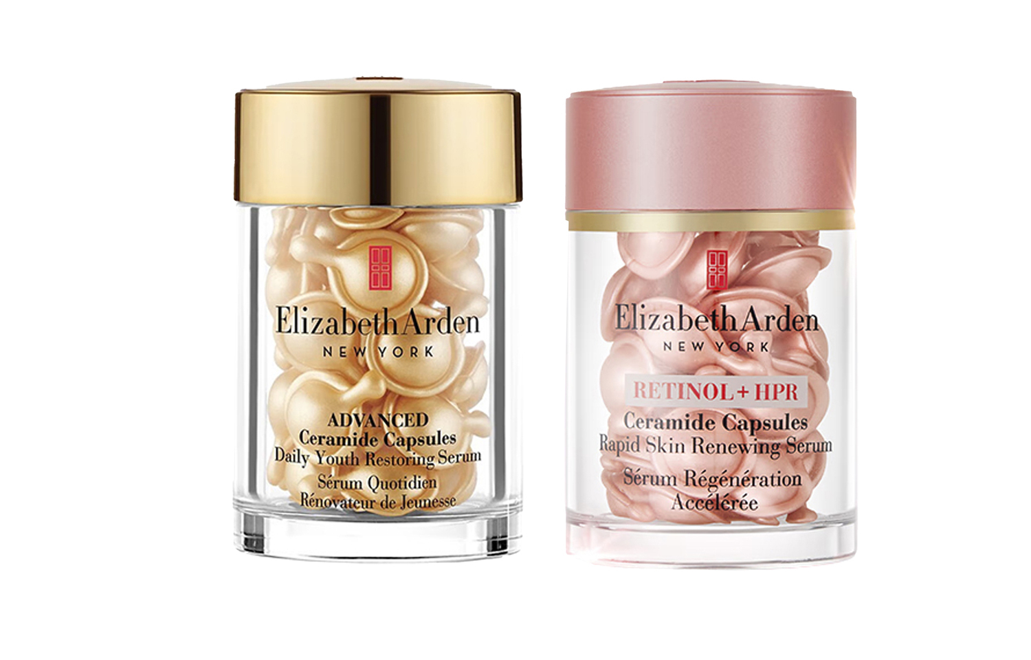 Антивозрастные сыворотки для лица в капсулах Elizabeth Arden: Advanced Ceramide Capsules, 30 шт + Retinol + HPR Ceramide Capsules, 30 шт