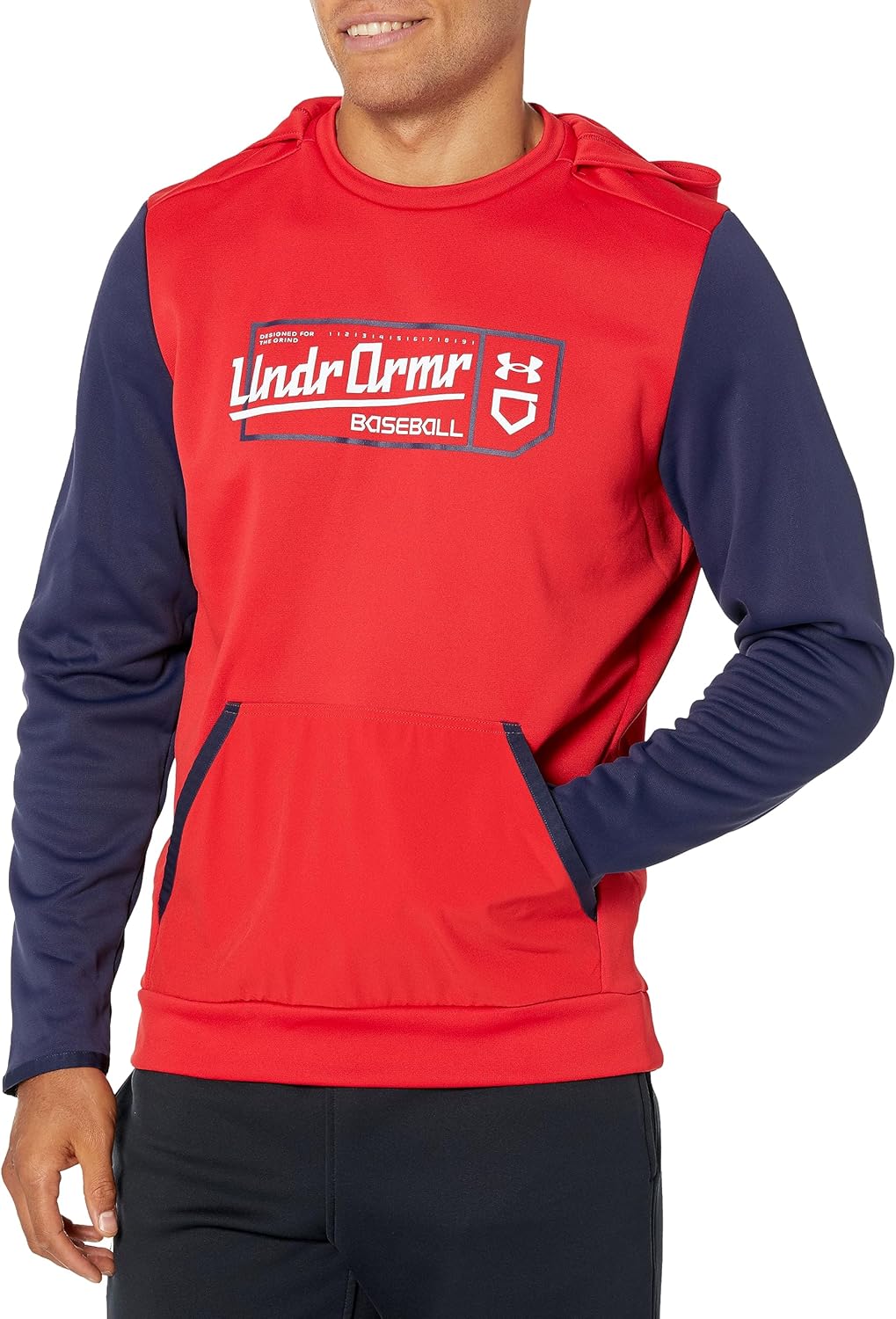 

Under Armour мужская бейсбольная худи с принтом: 1379959, (600) Red/Midnight Navy/White