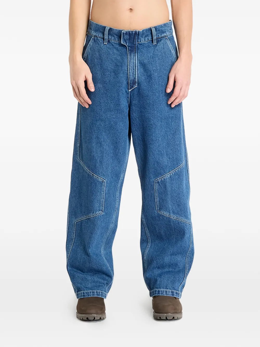 

Джинсы с шлевками для ремня Pleasures, синий