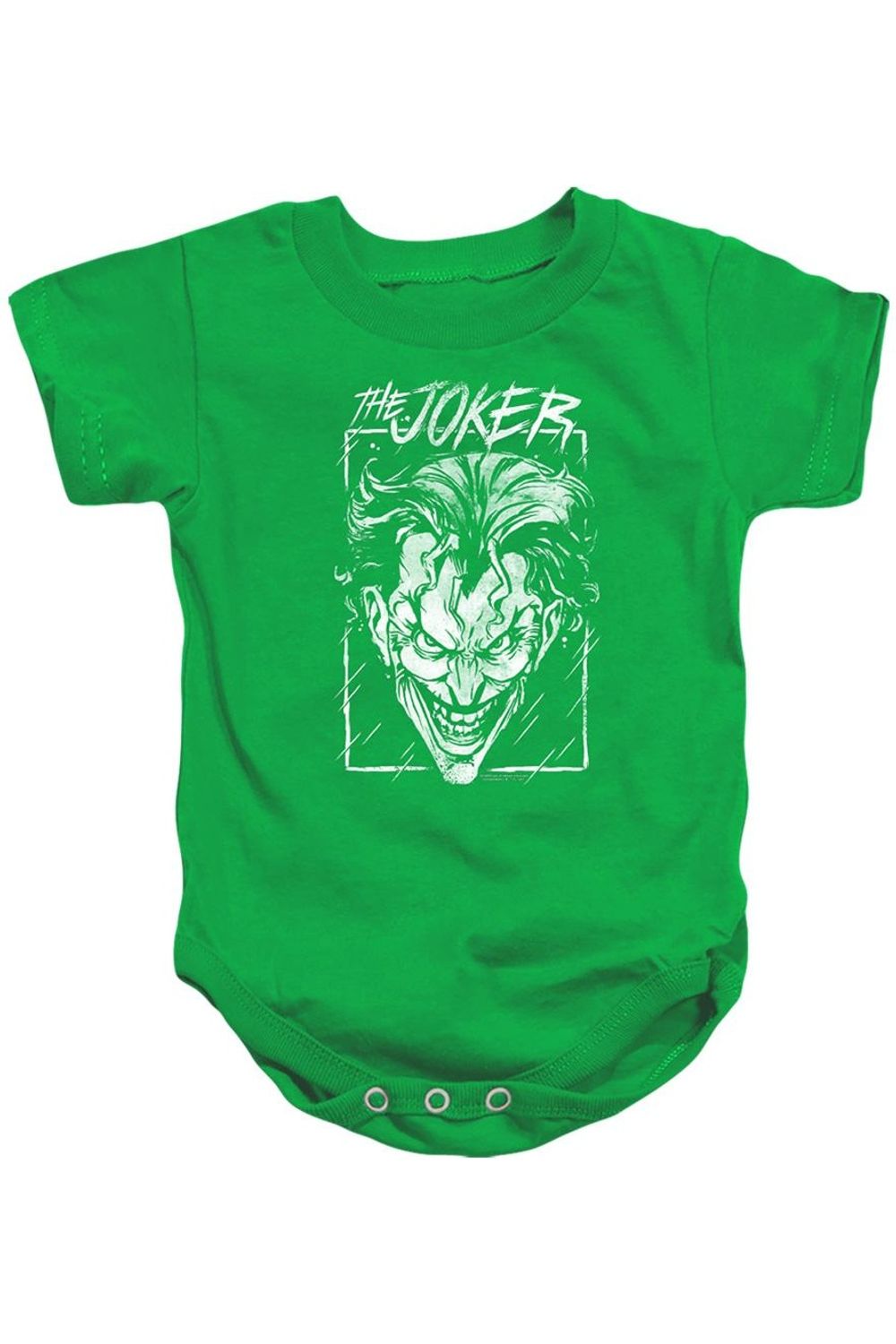 

Детский комбинезон Бэтмен Джокер Шторм на зеленых кнопках Gildan, зеленый