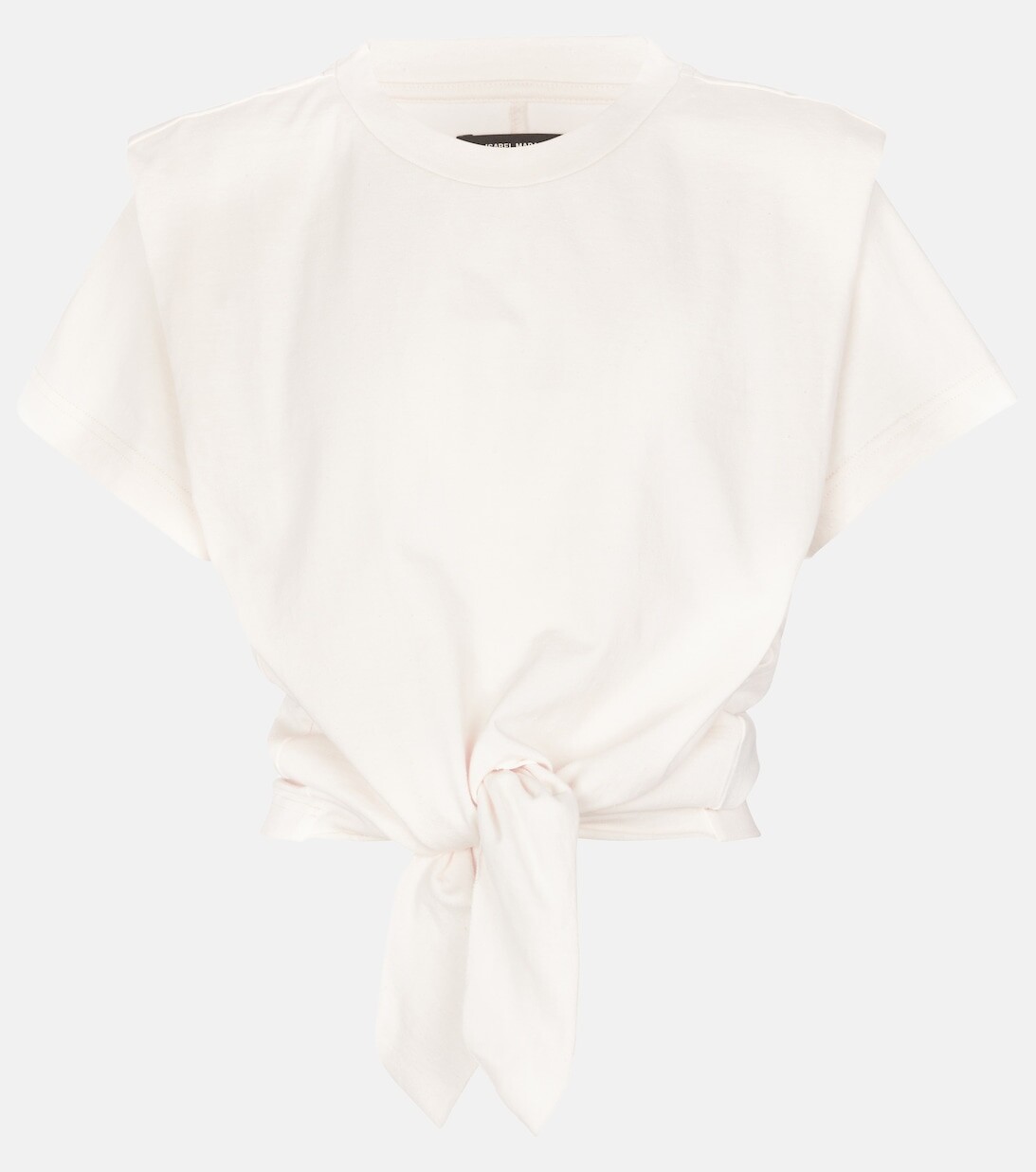

Укороченный топ Belita из хлопкового джерси ISABEL MARANT, белый