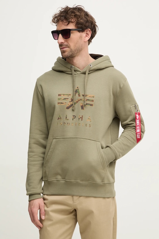 

Толстовка Alpha Industries, зеленый