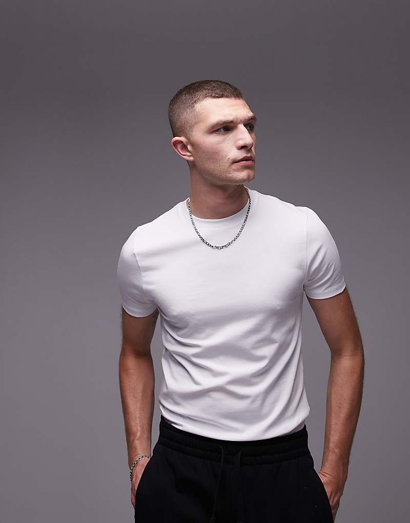 

Белая футболка Topman Muscle