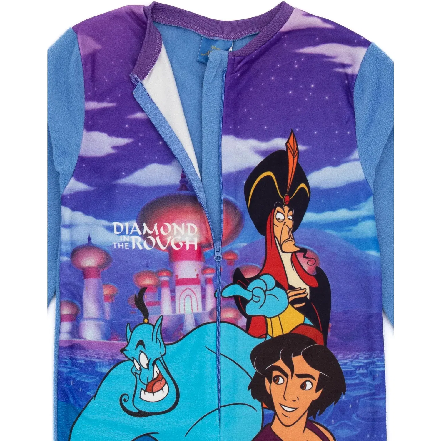 Пижама-комбинезон Disney Aladdin фиолетовая, синий — фото 2