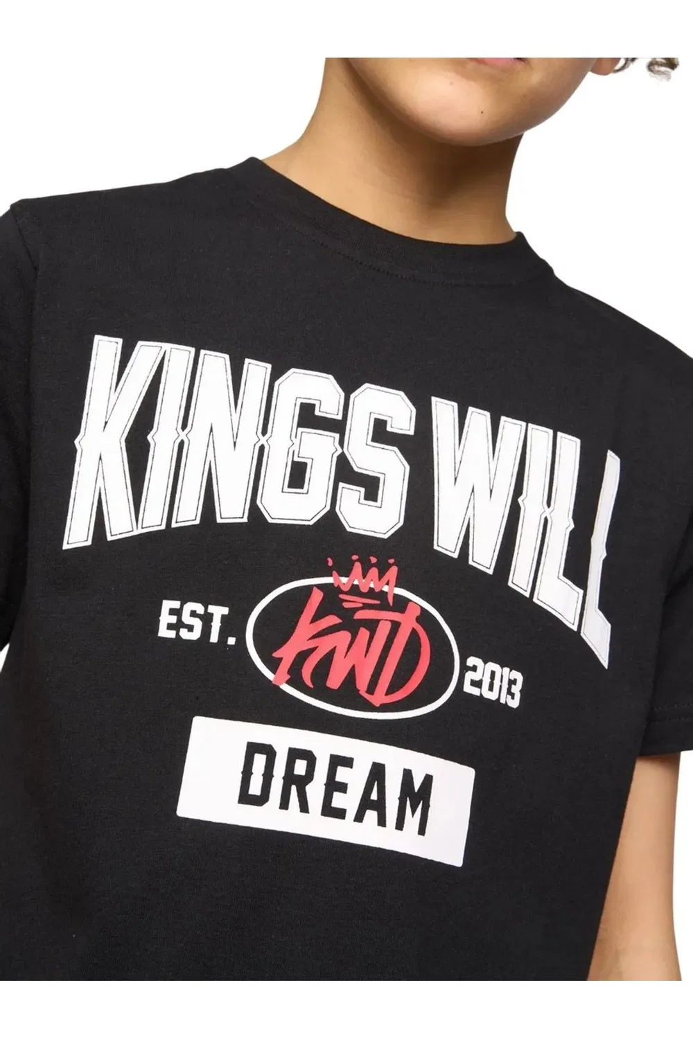 Футболка хлопковая с принтом Kings Will Dream, черный — фото 4