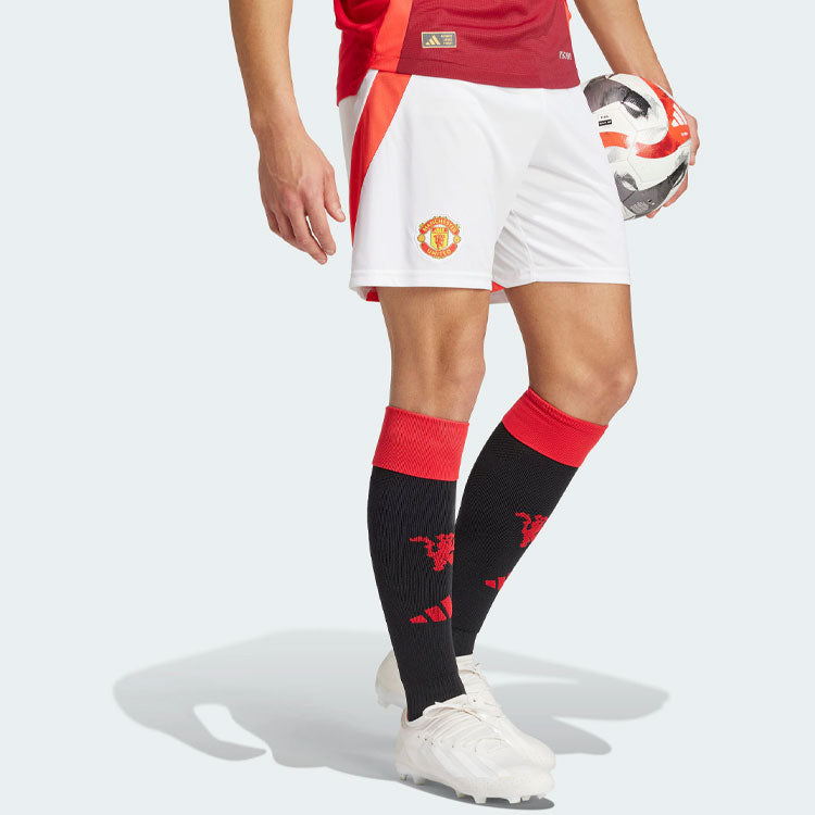 Спортивные шорты adidas Manchester United 24/25 Home Soccer Shorts Asia Sizing 'Mufc Red', красный — фото 2