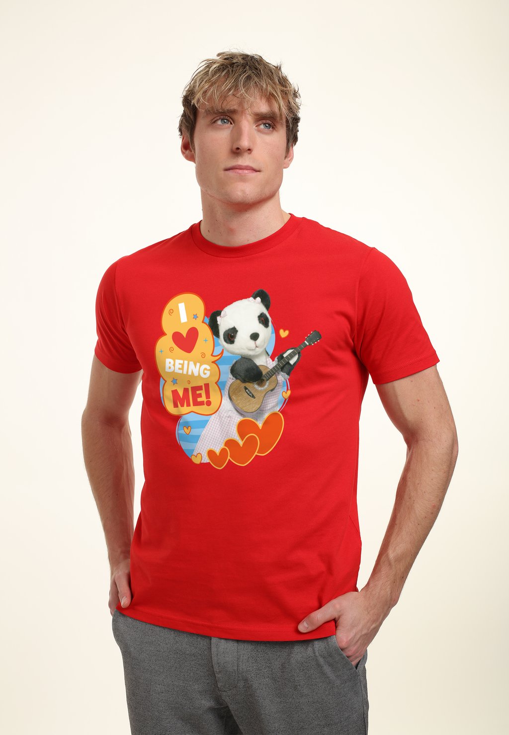 

Футболка с принтом SOOTY SOO I LOVE BEING ME Henry Tiger, красный