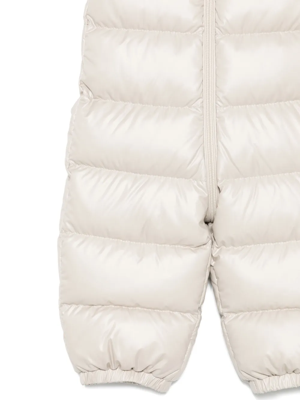 Стеганый зимний комбинезон с капюшоном Moncler Enfant, нейтральный — фото 3