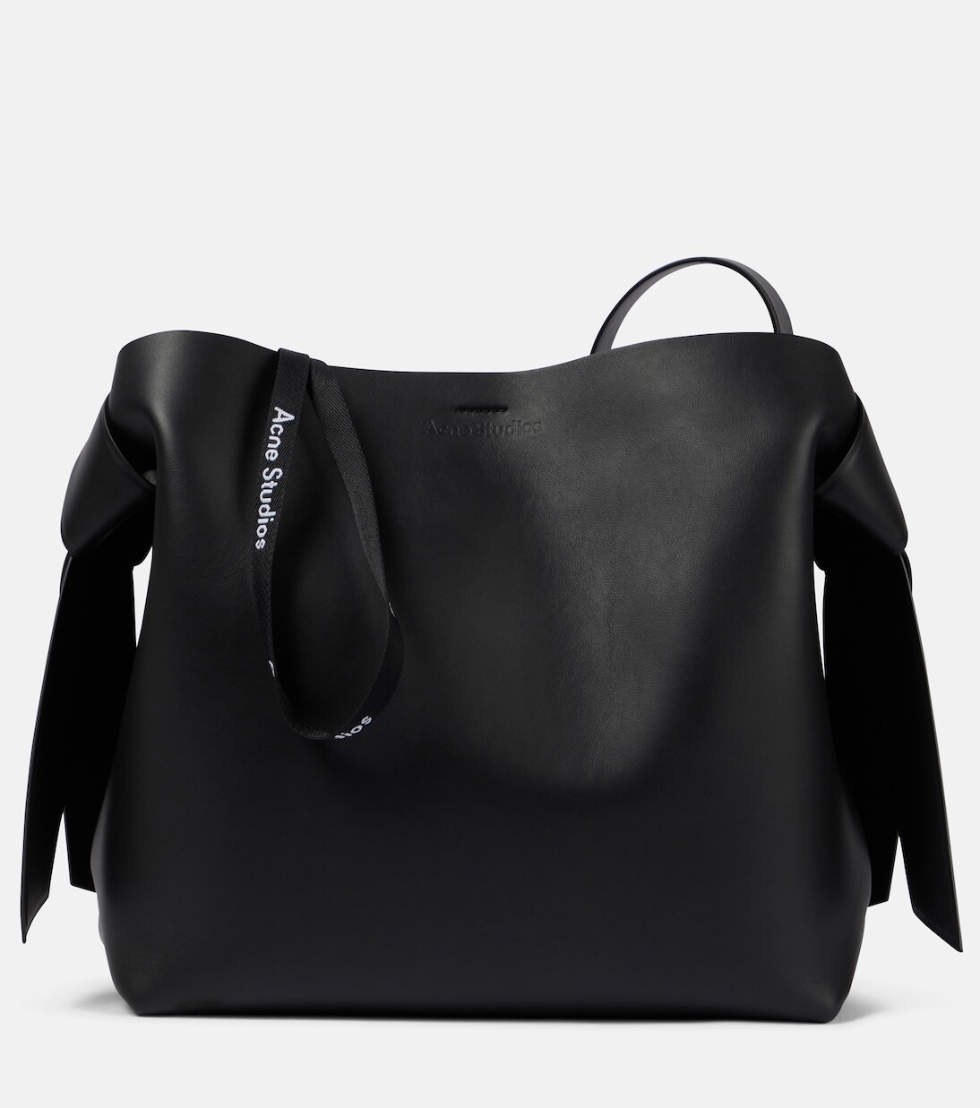 

Кожаная сумка через плечо musubi среднего размера Acne Studios, черный
