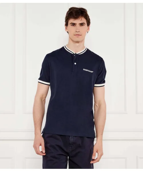 

Рубашка-Поло Хенли Regular fit Guess Jeans, синий