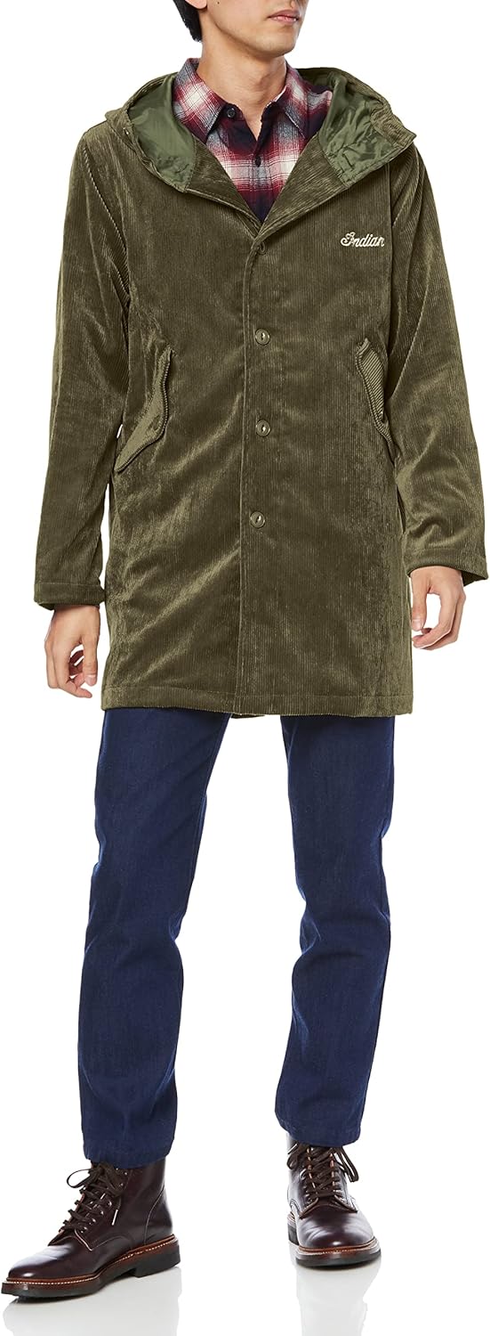 

Индийская толстовка с длинным капюшоном IB-559, эластичный вельвет Indian, зеленый