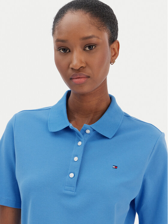Поло regular fit 1985 WW0WW43224 Tommy Hilfiger, синий — фото 4