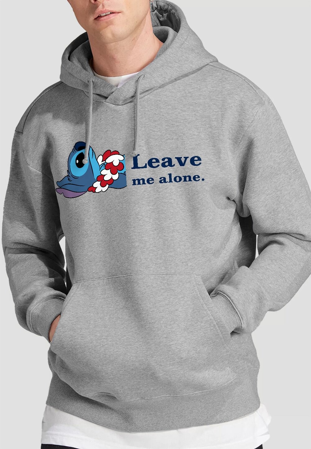 

Толстовка с капюшоном LILO AND STITCH LEAVE ME ALONE PRINT Disney, серый