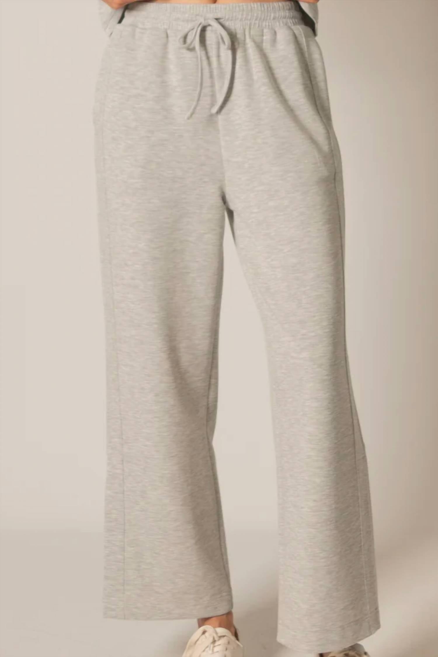 

P.CILL Широкие брюки Tru с боковой окантовкой, цвет светло-серый меланж