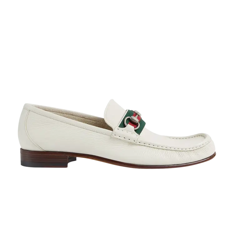 

Лоферы Gucci Web Stripe Horsebit Loafer, белый