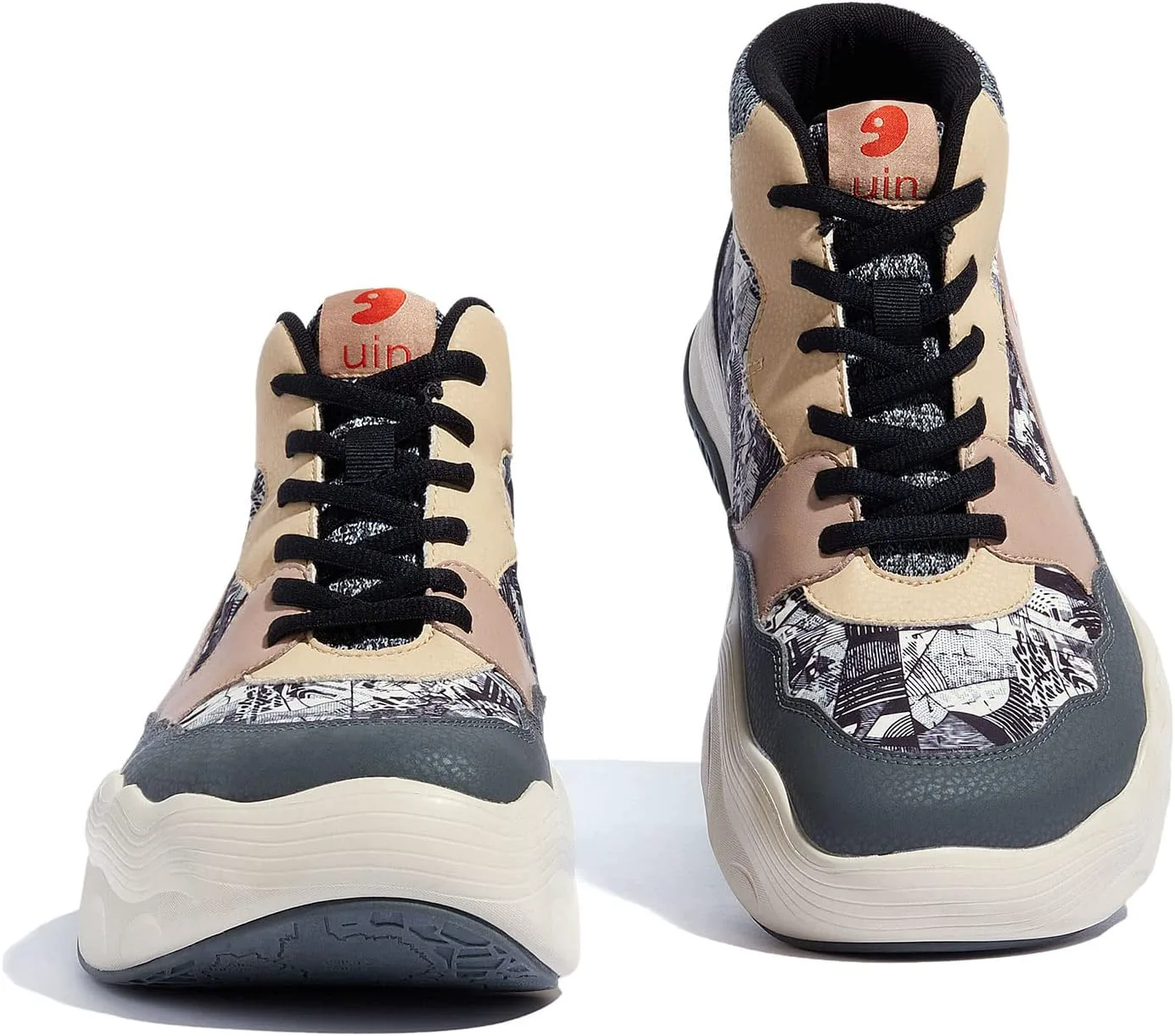 

Мужские модные кроссовки UIN на массивной платформе, удобные для прогулок, с художественной росписью, для путешествий и походов, Каталония ⅣⅤ