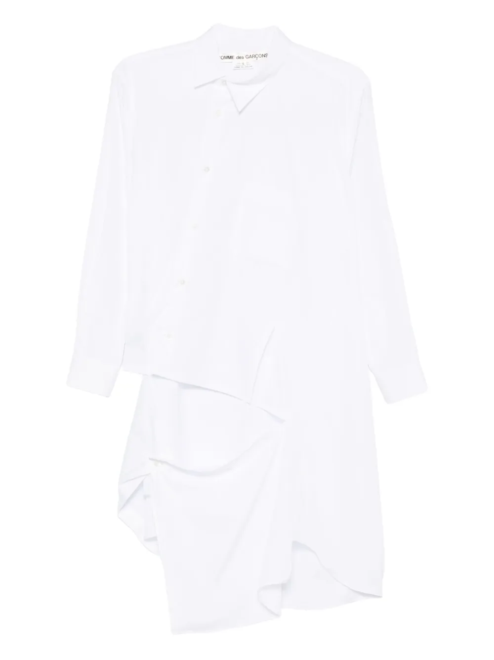 

Драпированная рубашка Comme Des Garcons, белый