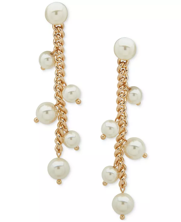 

Серьги-Подвески с золотистой цепочкой из искусственного жемчуга Emily In Paris, white