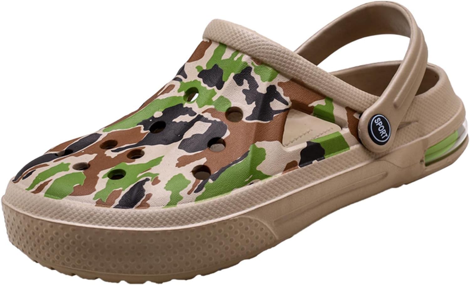 

Женские сабо YUKTOPA, унисекс, летние садовые сабо, нескользящие, быстро сохнущие сандалии, повседневные тапочки, хаки