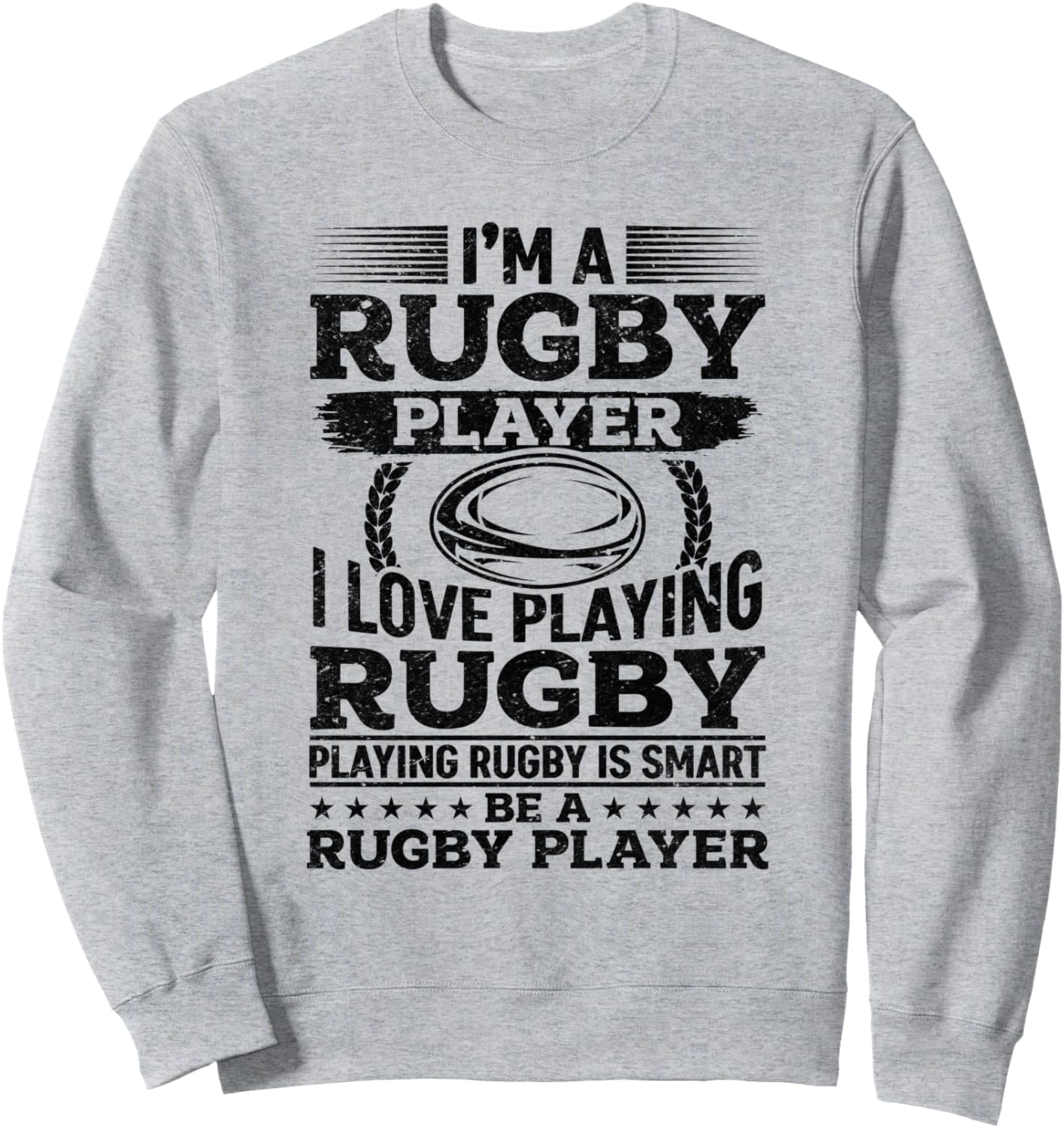 

Я регбист. Я люблю регби. Толстовка Rugby Season Rugby Quotes, серый