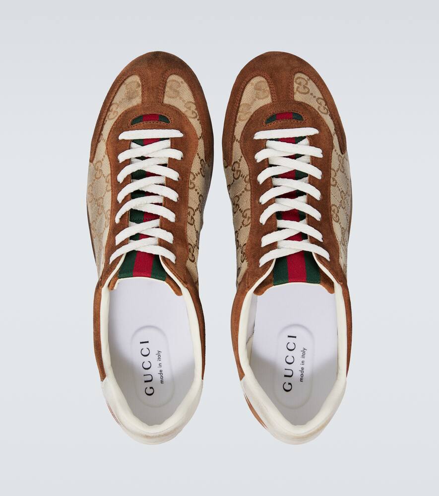 Кроссовки GG Canvas из замши и ткани Gucci, Sund/N.Sa/Vrv/Wh/Vrv — фото 4