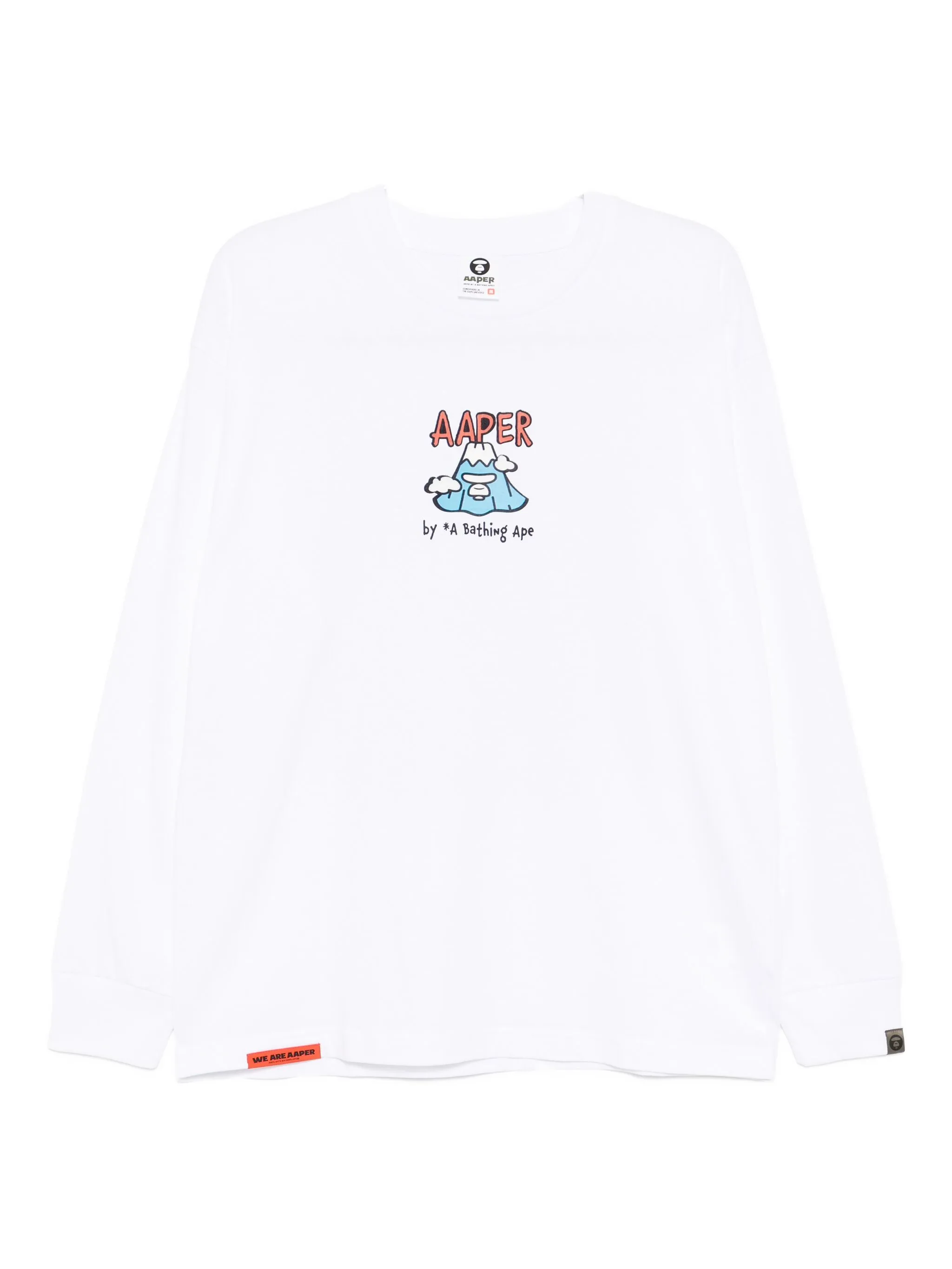 

Футболка с принтом Aape By A Bathing Ape, белый