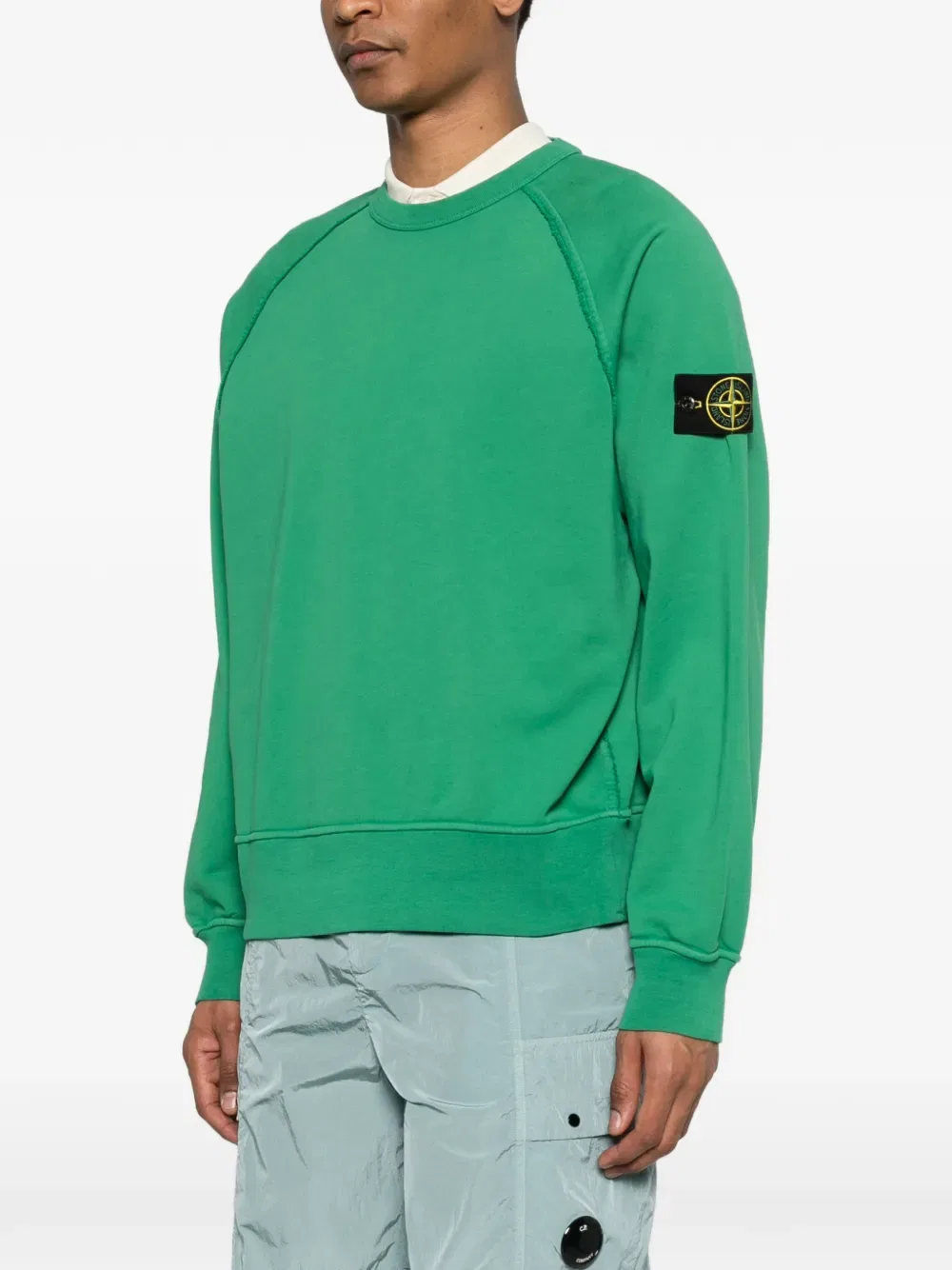 Толстовка с рукавами реглан Stone Island, зеленый — фото 3