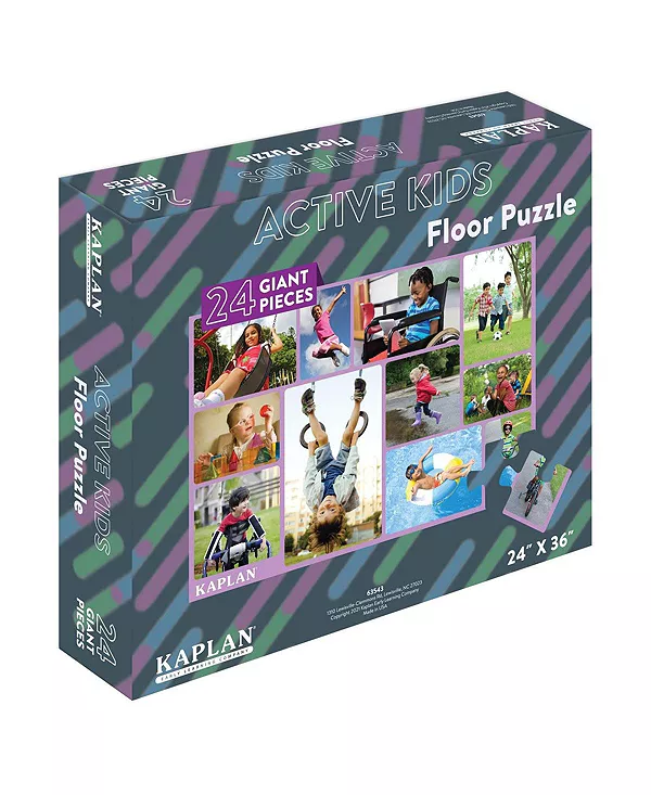 Активный детский напольный пазл - 24 детали Kaplan Early Learning, multicolored — фото 3