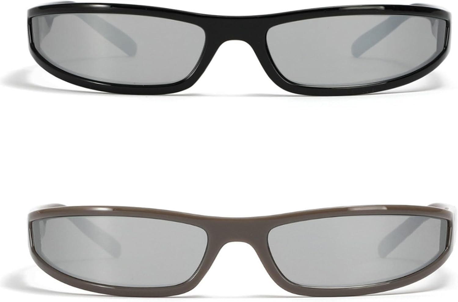 

Маленькие квадратные солнцезащитные очки для женщин, милые модные солнцезащитные очки обтекаемой формы, стильные солнцезащитные очки в стиле Y2K, винтажные узкие очки mincl, 2pcs-silver&brown