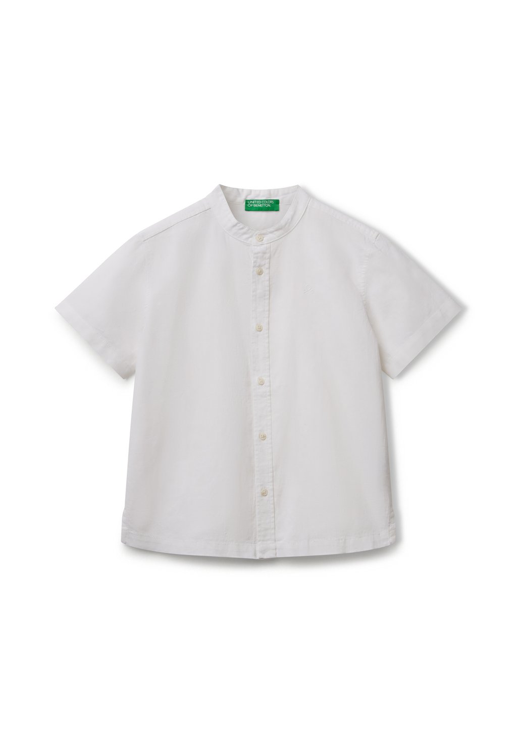 

Рубашка SHORT SLEEVE MANDARIN COLLAR United Colors of Benetton, белый