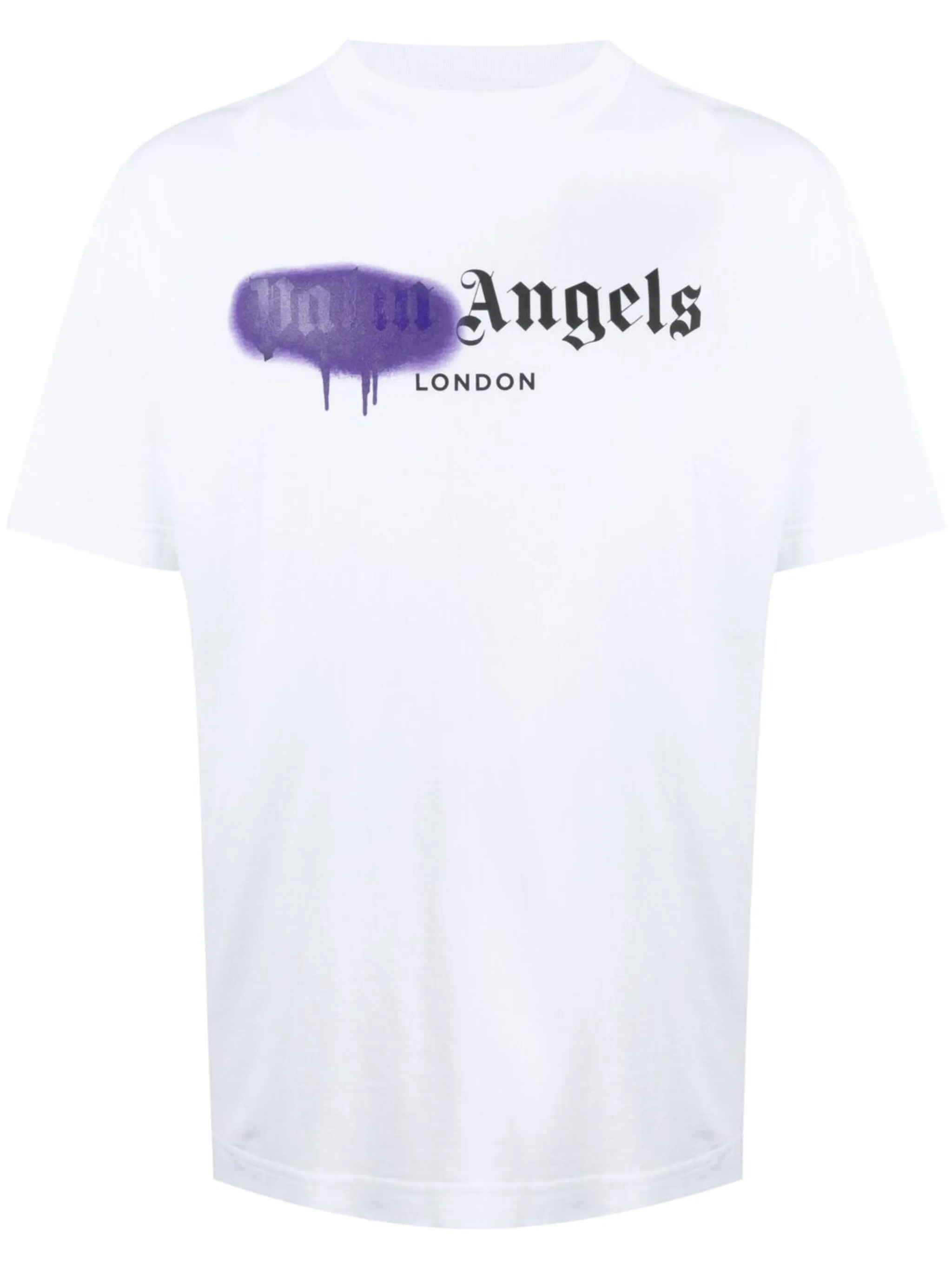 

Футболка с эффектом разбрызганной краски Palm Angels, белый