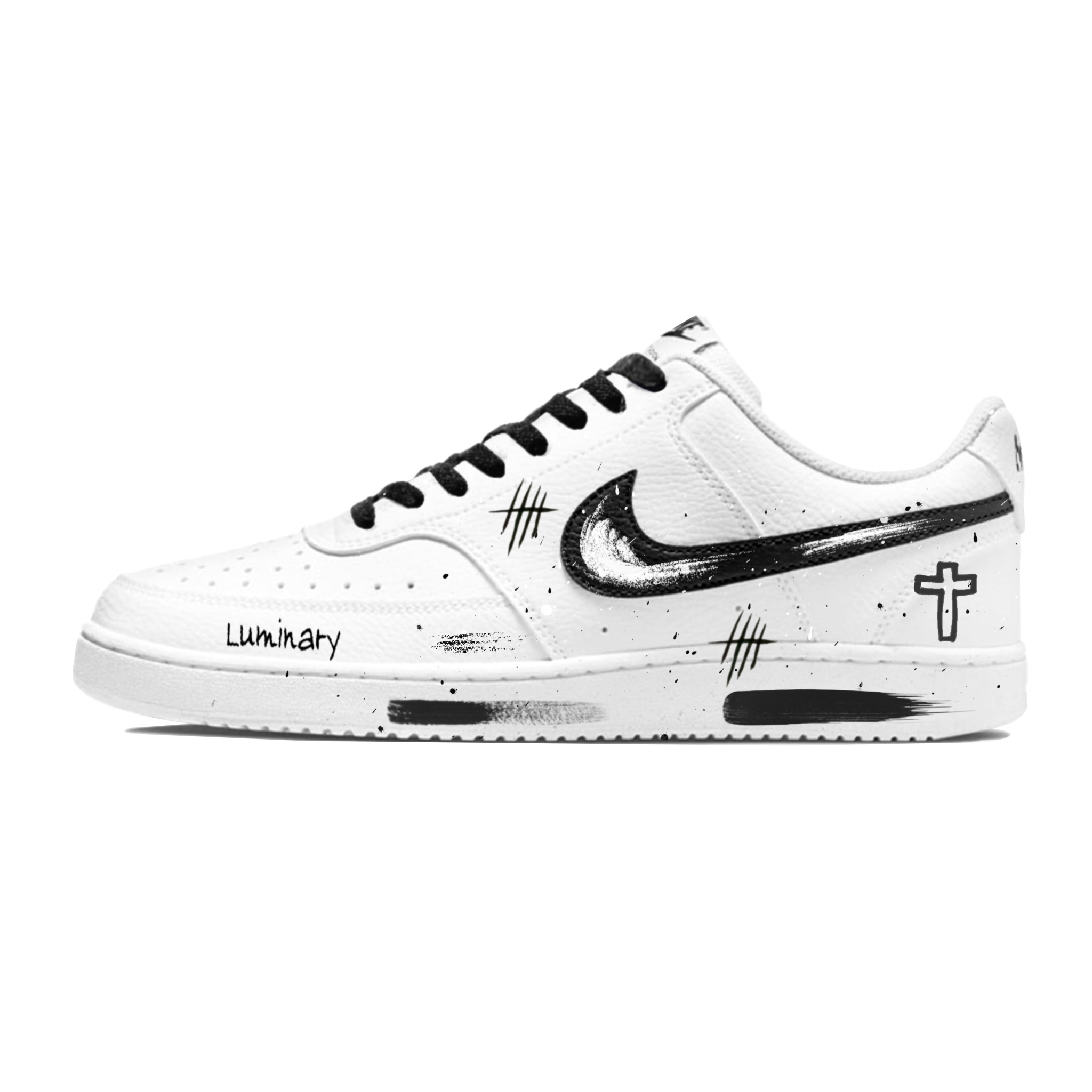 

Nike Кроссовки для скейтбординга Court Vision 1 Low Top, мужские, черно-белые