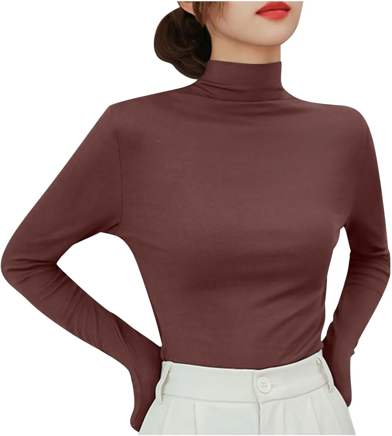 

Термобелье с длинным рукавом и воротником-стойкой для женщин