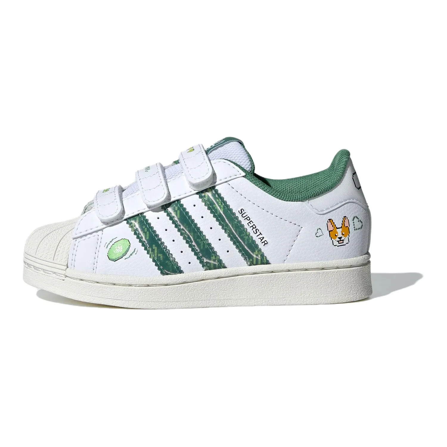 Adidas Originals SUPERSTAR мягкие и удобные устойчивые к истиранию низкие детские скейтборд кроссовки white