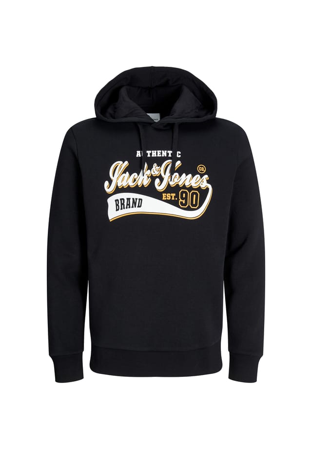 

Толстовка с капюшоном и логотипом Hoodie Jack & Jones, черный