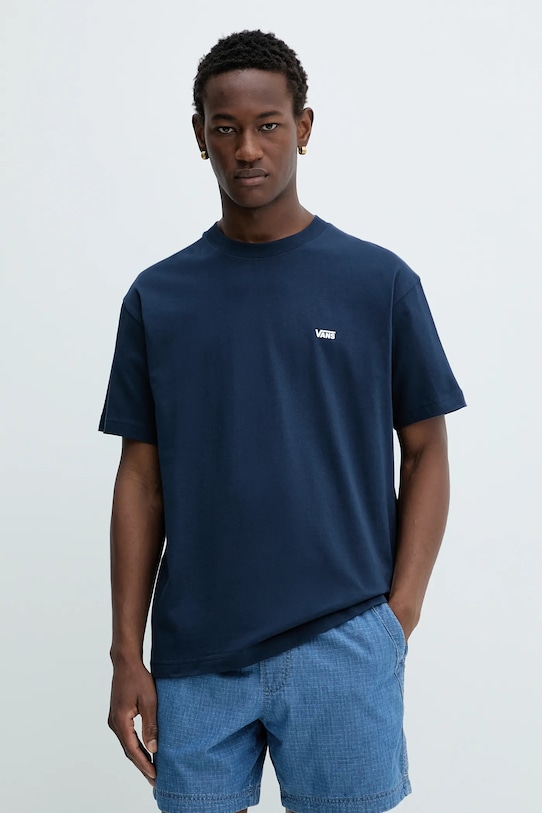 

Хлопковая футболка Vans, темно-синий