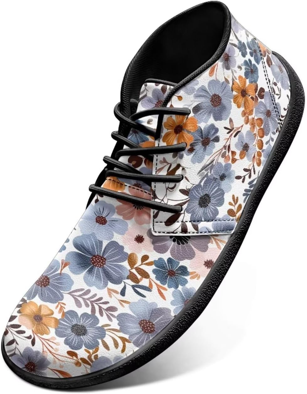 

Кроссовки для женщин и мужчин, водонепроницаемые кожаные туфли с широкой носочной частью для женщин Yreiwoby, Floral