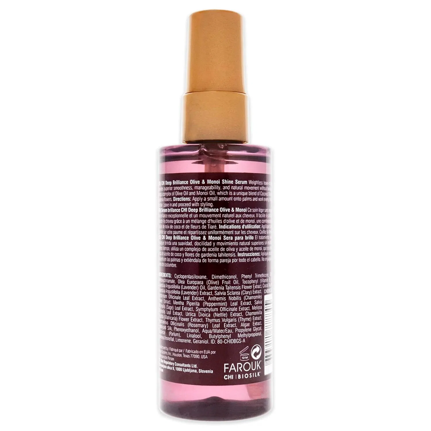 Сыворотка для блеска волос «Deep Brilliance Olive & Monoi Shine Serum» 89 мл от CHI Chi — фото 2