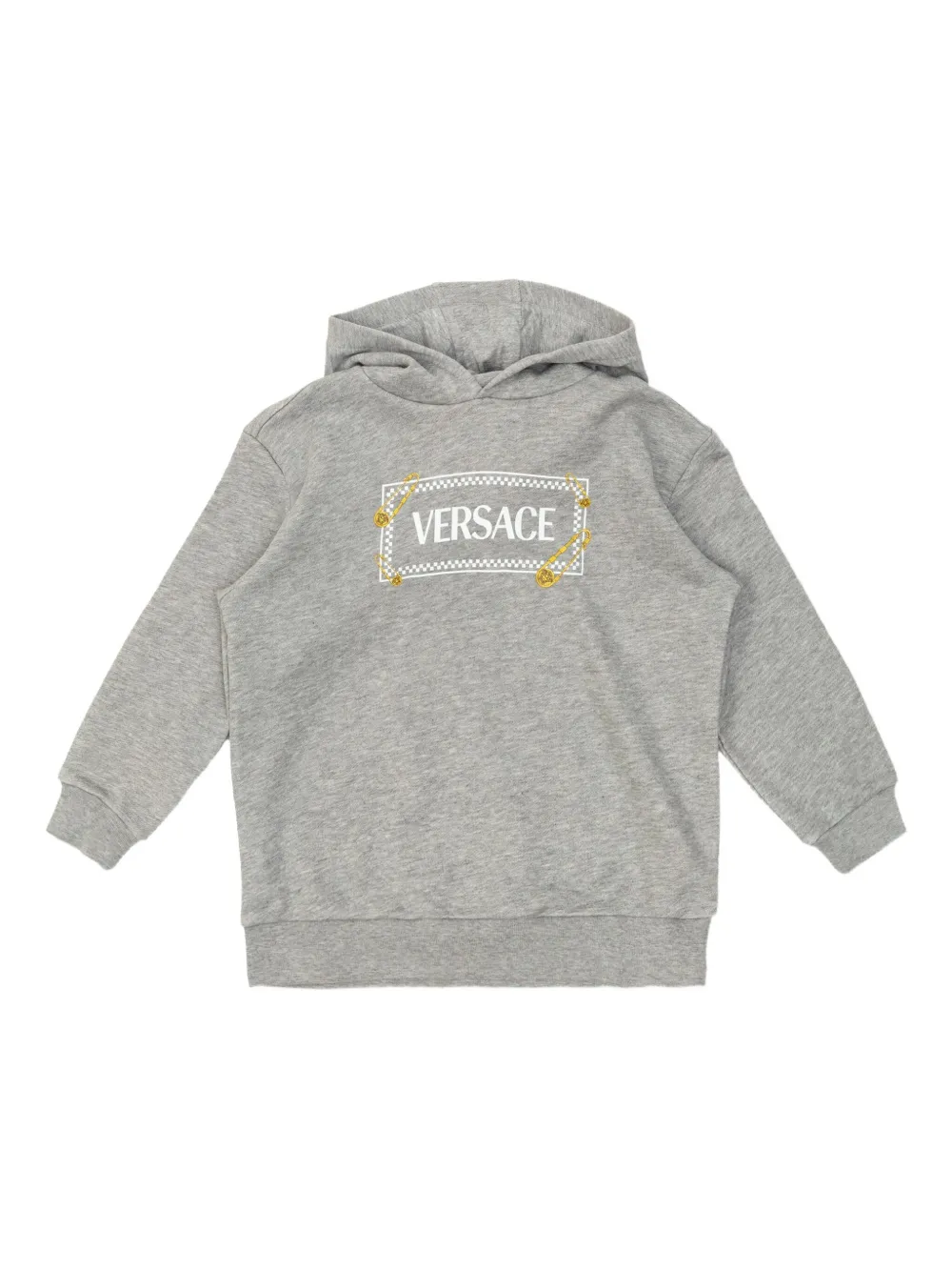 

Худи с логотипом Versace Kids, серый