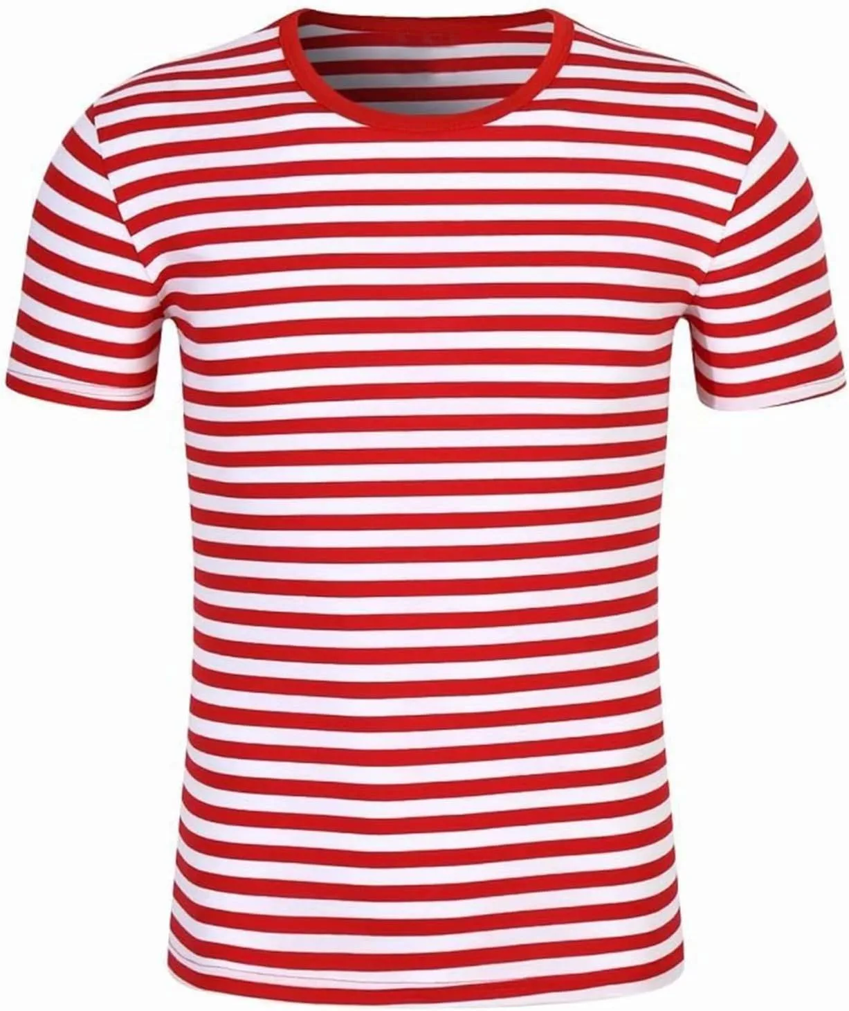 

Мужская футболка с полосками, Crewneck, короткий рукав, легкая, дышащая HJINGSUN