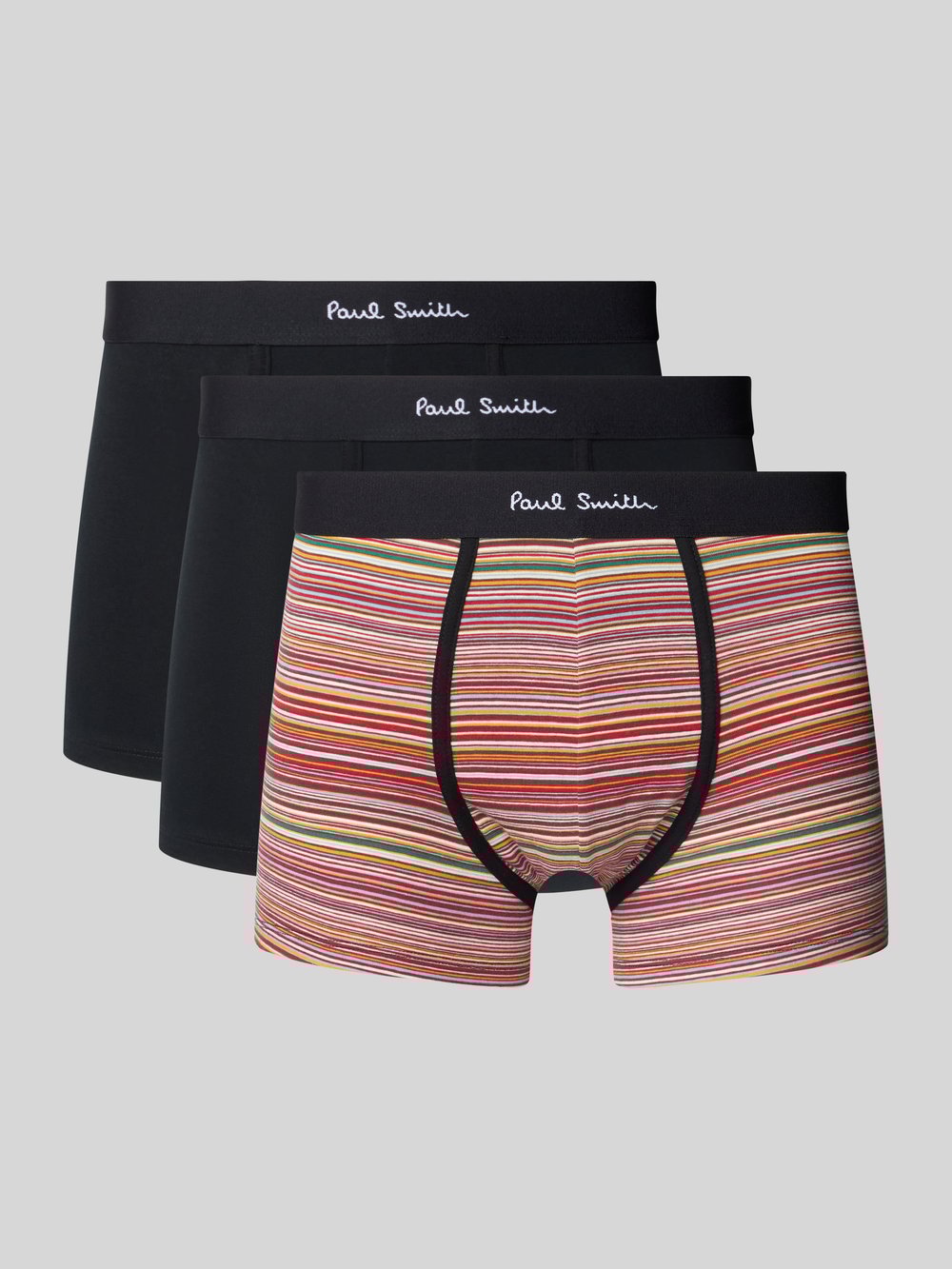 

Боксеры с эластичным поясом и логотипом в упаковке 3 шт PAUL SMITH, черный