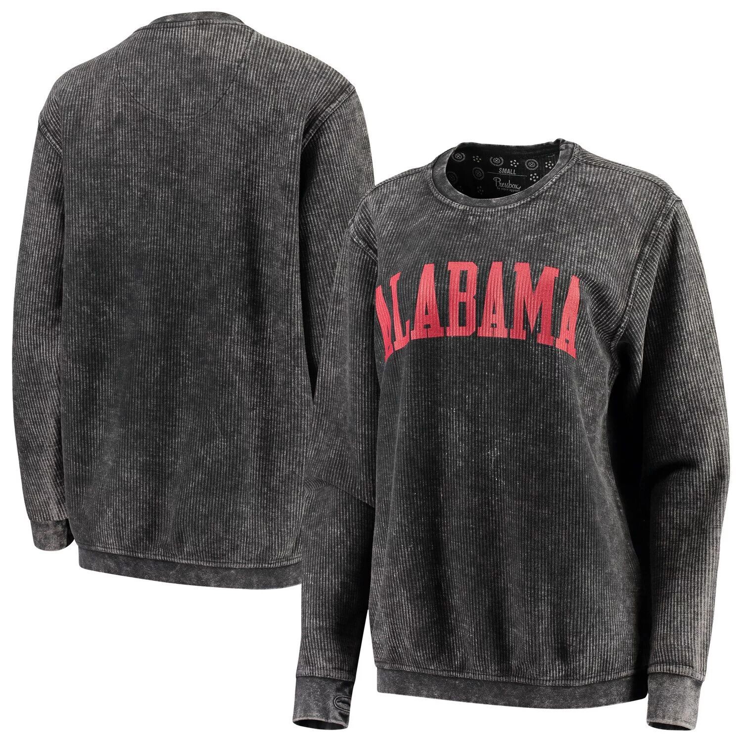 

Женский свитер Pressbox Black Alabama Crimson Tide с удобным шнурком в винтажном стиле, базовый пуловер с аркой