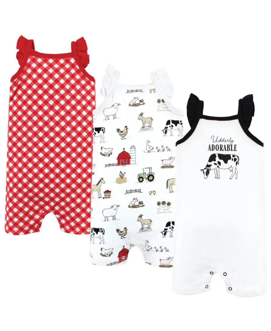 Хлопковые комбинезоны Hudson Baby, Udderly Adorable