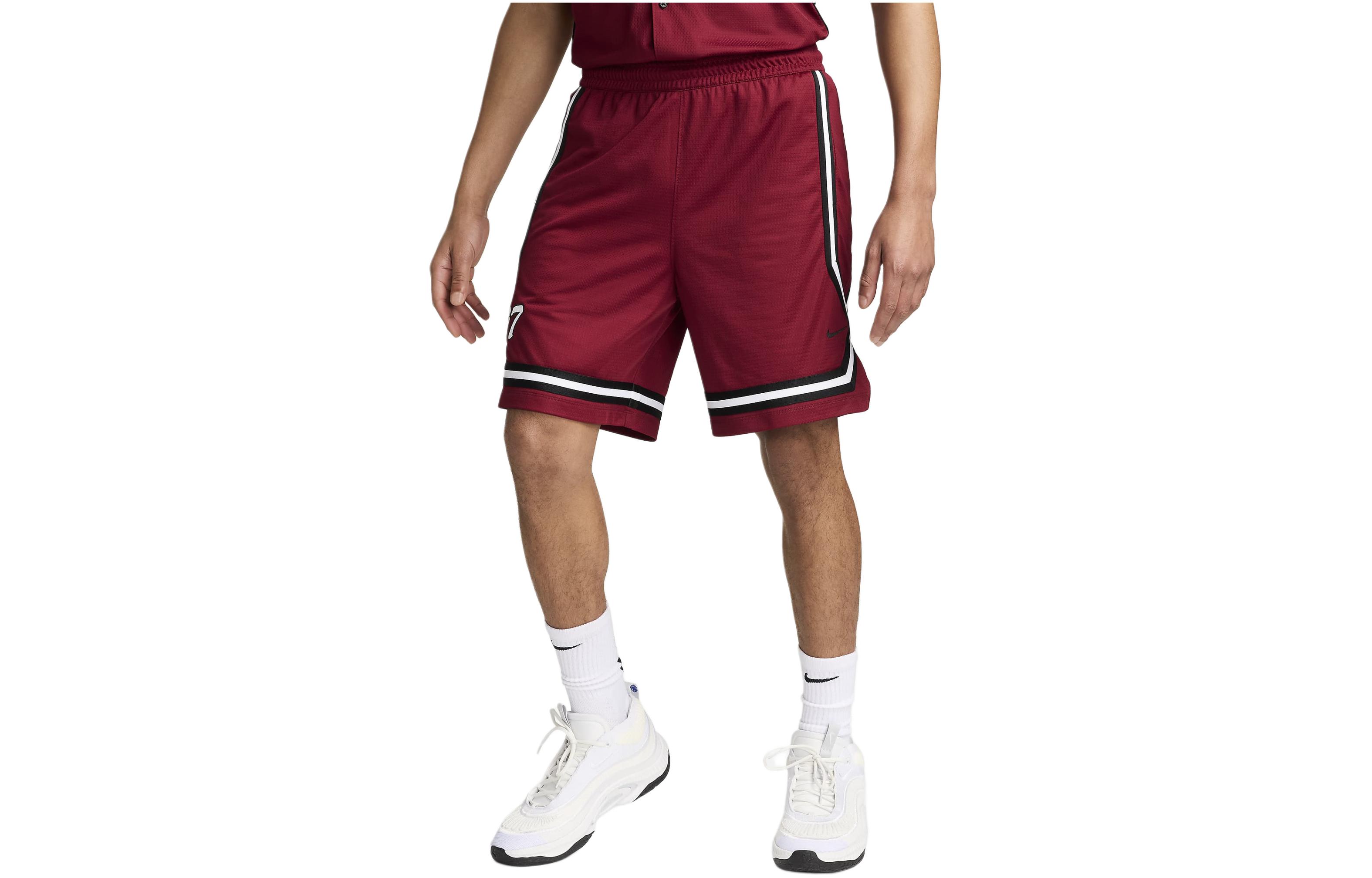 Футболка Dna Crossover Мужские шорты для баскетбола 8 дюймов Dri FIT Nike, Тёмно-красный — фото 2
