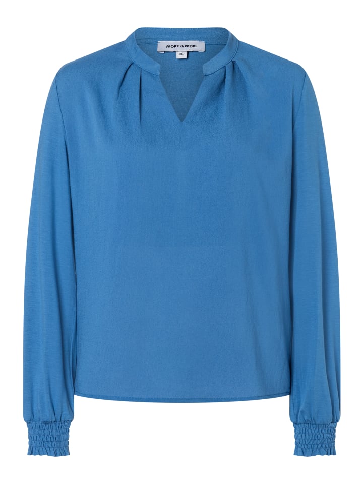 

женственная блузка-рубашка зимнего синего цвета More & More