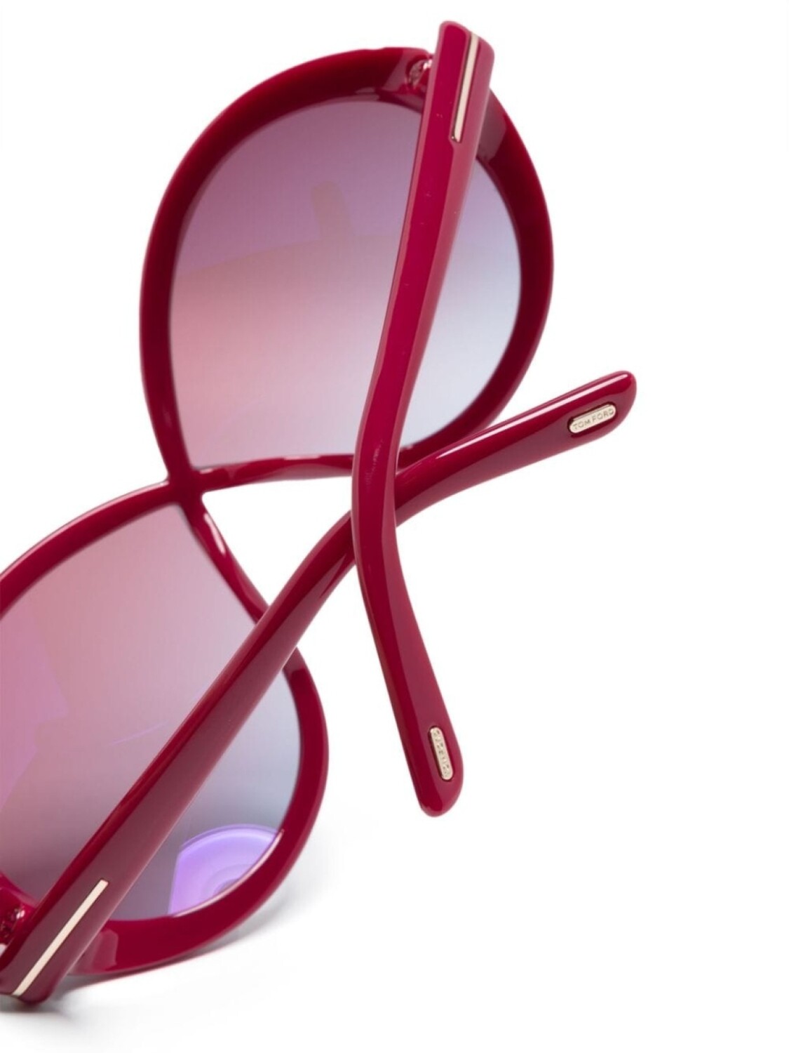 

TOM FORD Eyewear солнцезащитные очки Jada в массивной оправе, красный