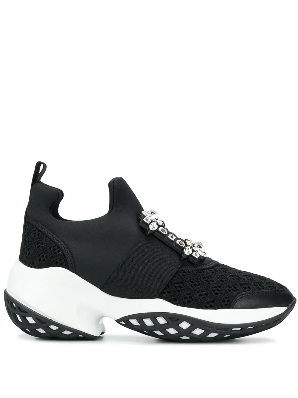 Слипоны с декоративной отделкой Roger Vivier, черный