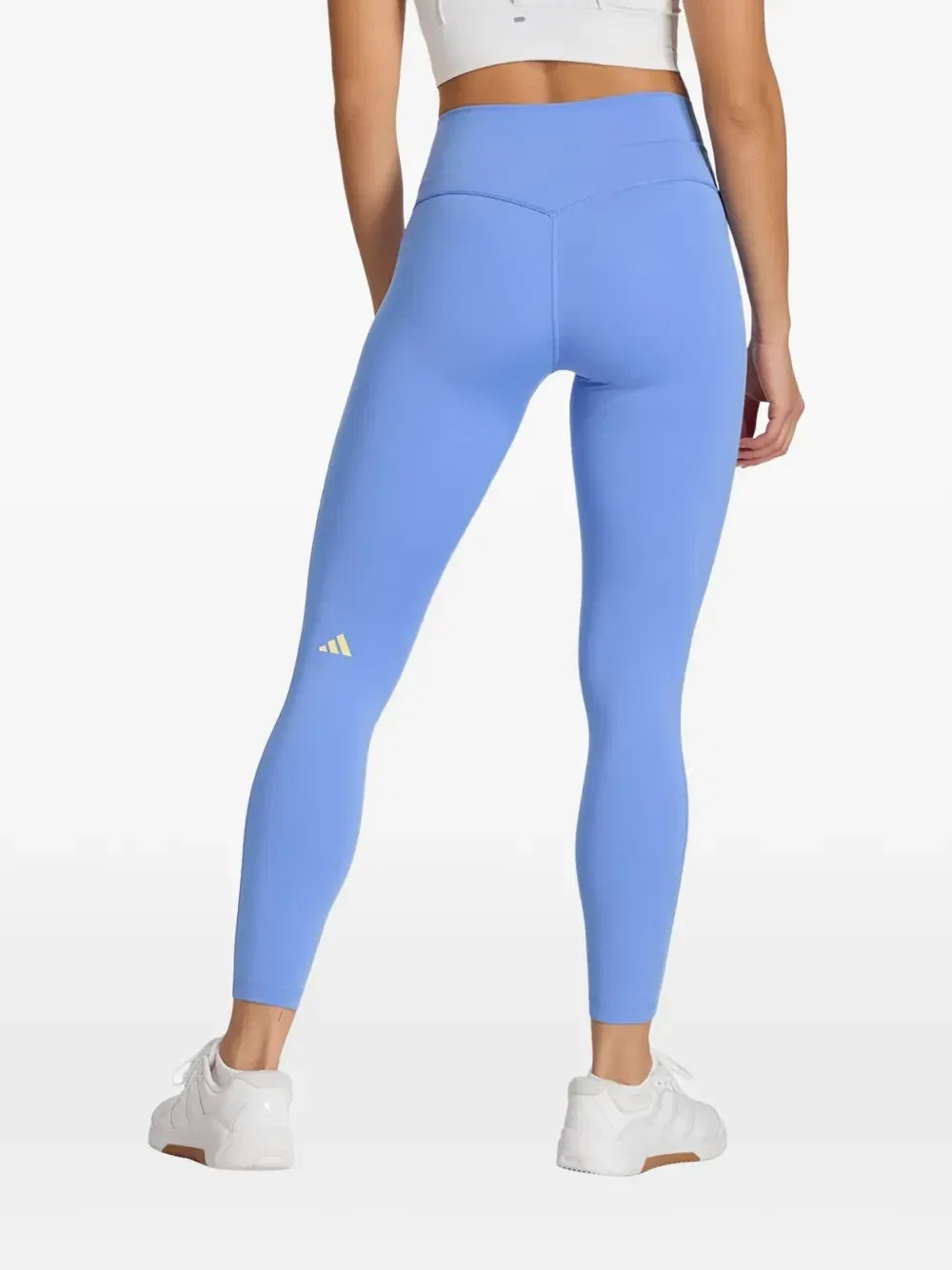 Брюки с перекрещивающимся поясом и логотипом Adidas, синий — фото 3