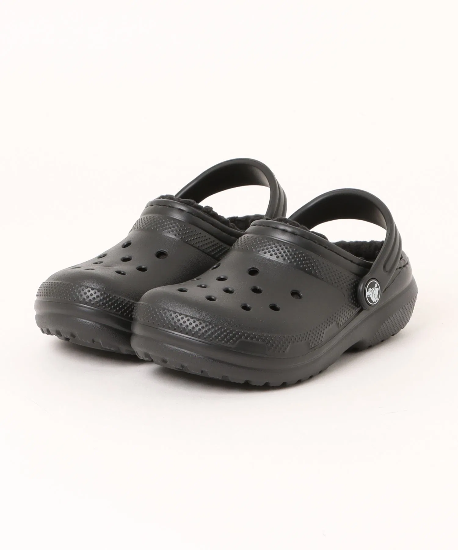 Детские сабо Crocs Classic Lined Clog чёрные — фото 4
